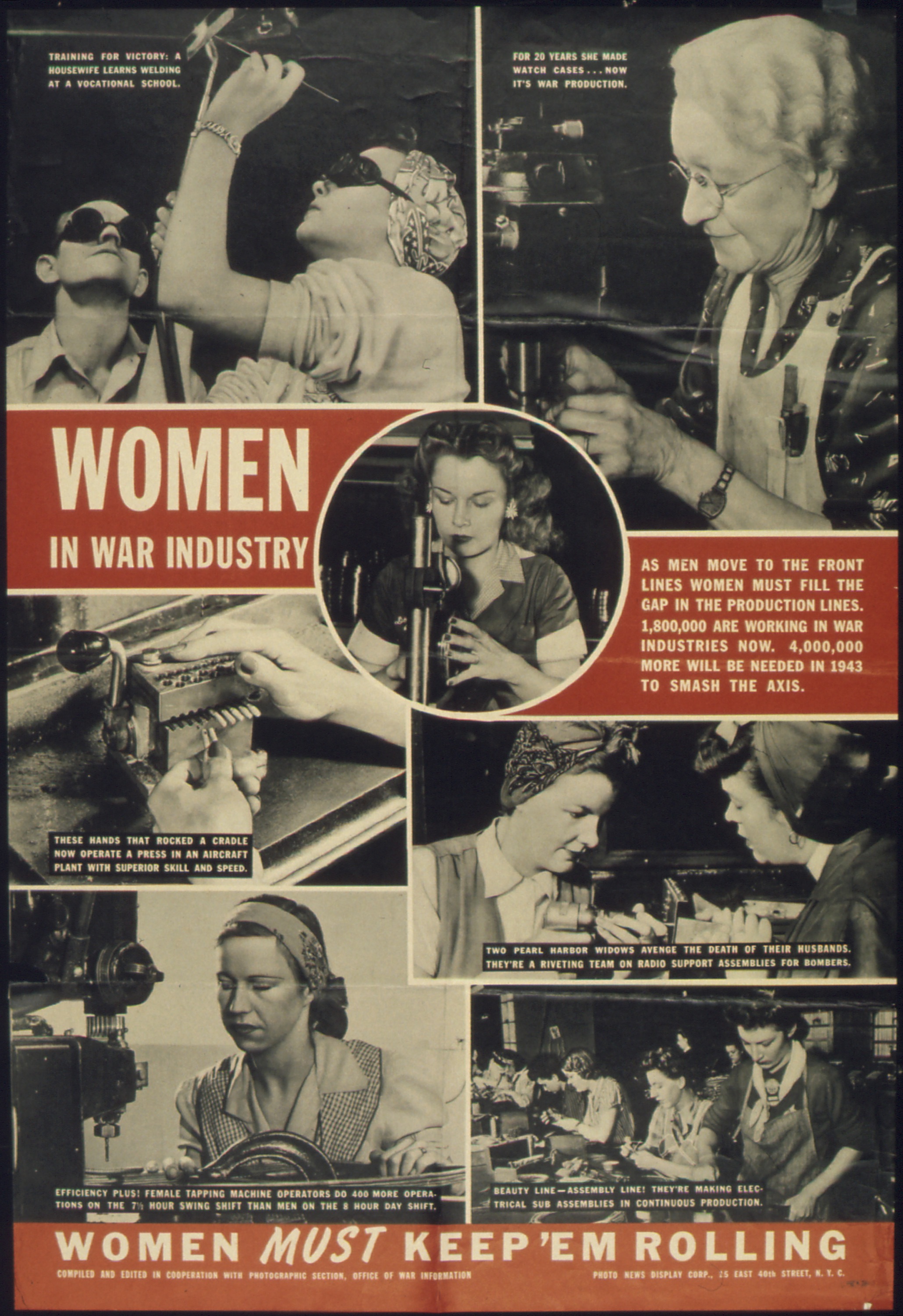 A Poster Highlighting Women Working In The War Industry During World ...