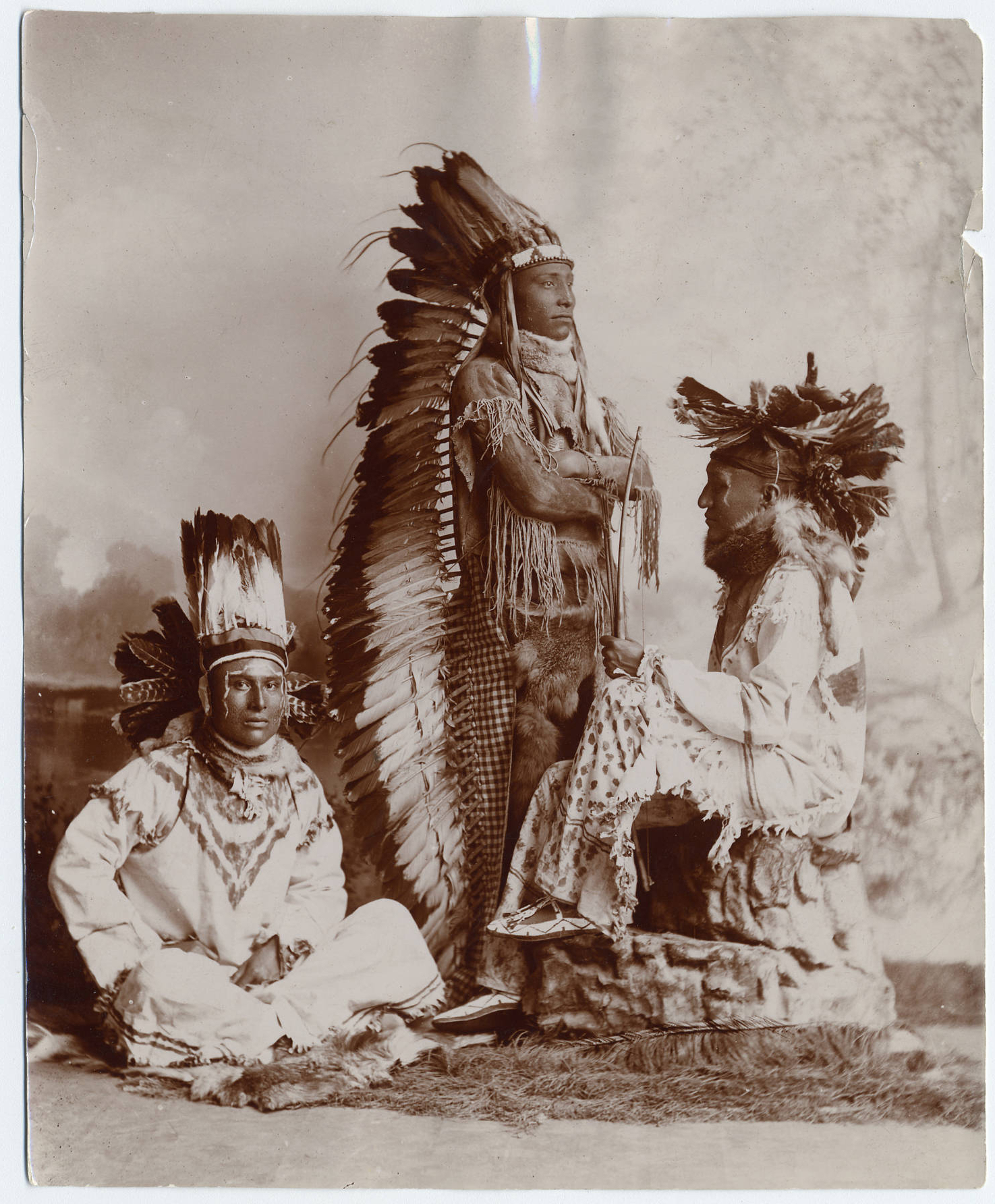 A photograph of Lakota in Ghost Dance regalia, | DPLA